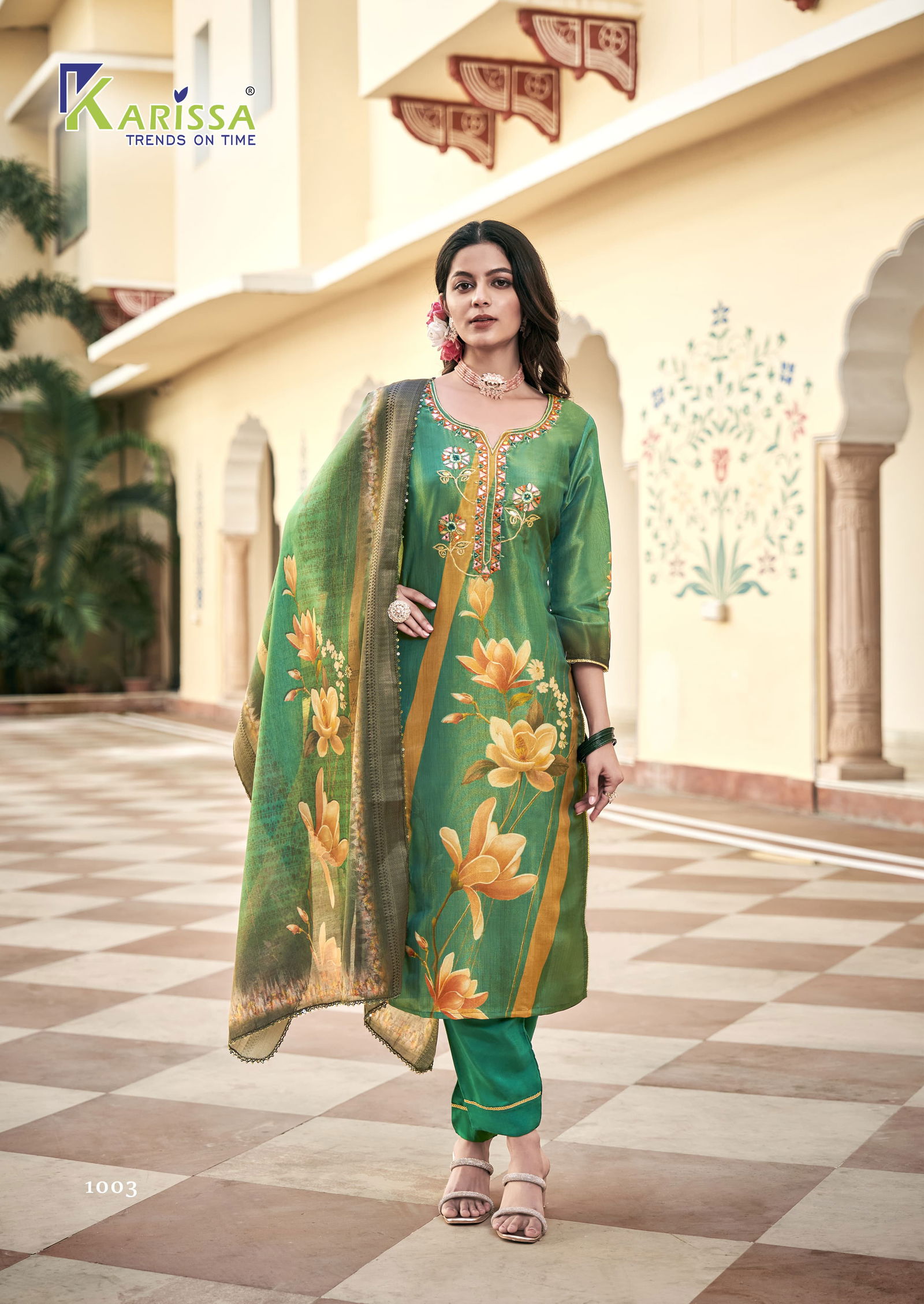 Nisha By Karissa Viscose Digital Printed Kurti With Bottom Dupatta Online Wholesale